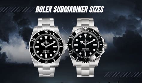 rolex submariner series size